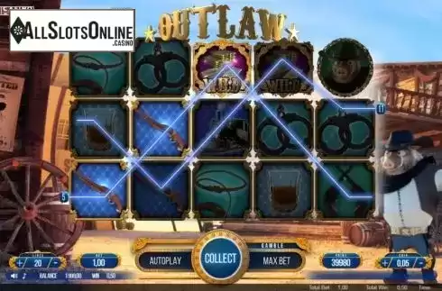 Win screen. Outlaw from We Are Casino