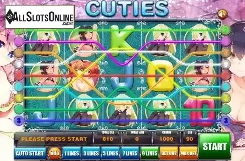 Reels screen. Cuties from GameX