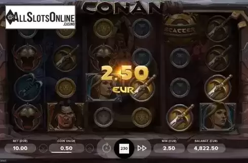 Win Screen 2. Conan from NetEnt
