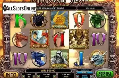 Screen3. Dragon slot from Leander Games