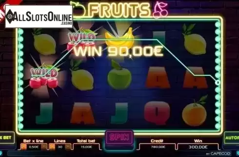Win Screen 2. Fruits (Capecod) from Capecod Gaming