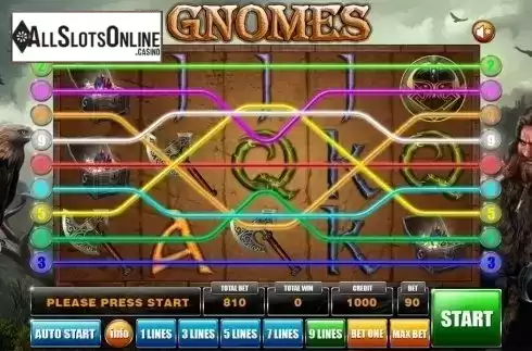 Reels screen. Gnomes from GameX