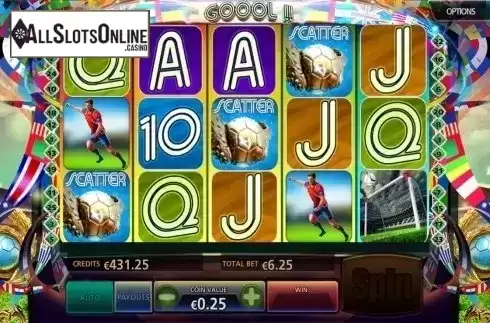 Free spins win screen. Goool!! from MultiSlot
