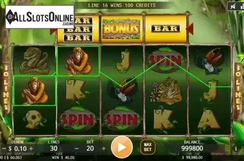Win screen. Jungle (KA Gaming) from KA Gaming