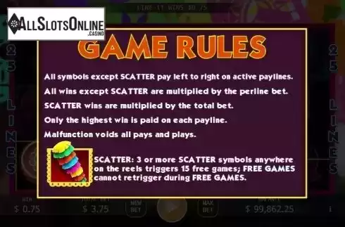 Game rules 1. Pinata from KA Gaming