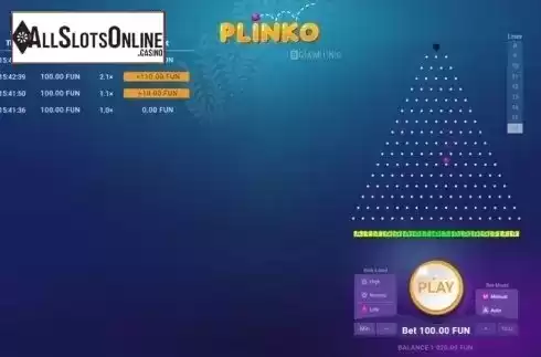 Game Screen 3. Plinko from BGAMING