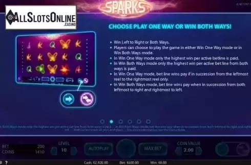 Screen6. Sparks from NetEnt