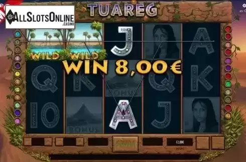 Free spins wild win screen. Tuareg from Capecod Gaming