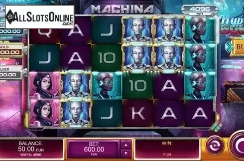 Reels screen. Machina from Kalamba Games