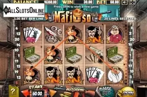 Win Screen. Mafioso (Allbet Gaming) from Allbet Gaming