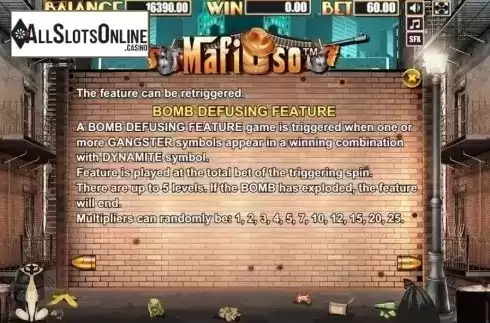 Bomb Defusing Feature. Mafioso (Allbet Gaming) from Allbet Gaming
