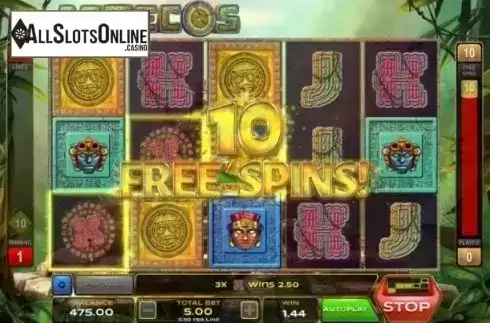 Free Spins Triggered. Aztecos from Xplosive Slots Group