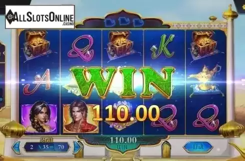 Win Screen. Aladdins Wish from Dream Tech