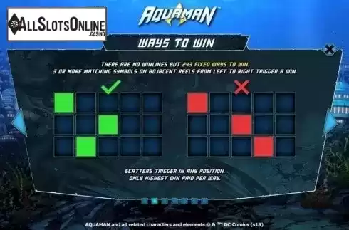 Ways to Win. Aquaman from Playtech