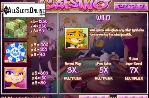 Screen3. Catsino from Rival Gaming