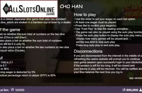 Rules. Cho Han from FunFair