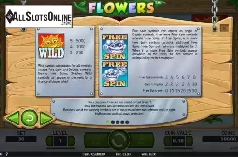 Screen4. Flowers from NetEnt