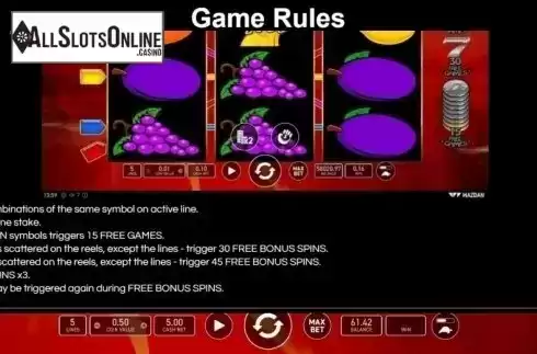 Game Rules. Hot 777 from Wazdan