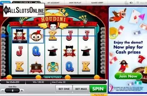 Win Screen 2. Houdini from Roxor Gaming