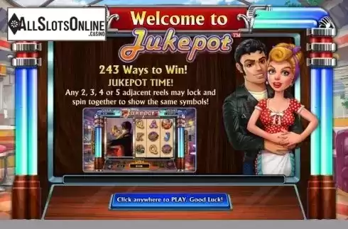 Intro Screen. Jukepot from NYX Gaming Group