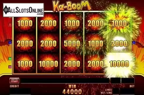 Big win screen. Ka-Boom HD from Merkur