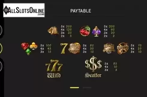 Paytable 1. Klassik from GamePlay
