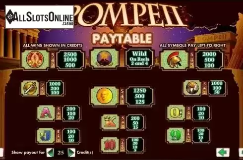 Reel Screen. Pompeii (Concept Gaming) from Concept Gaming