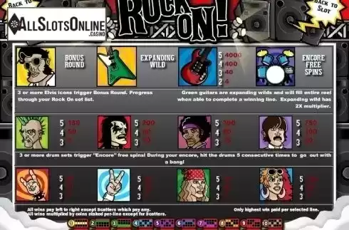 Screen2. Rock On! from Rival Gaming