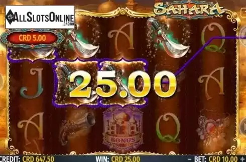 Win Screen 2. Sahara from Octavian Gaming