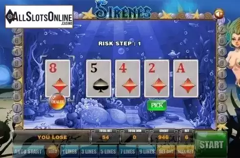 Gamble game 2. Sirenes from GameX