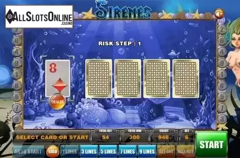 Gamble game . Sirenes from GameX