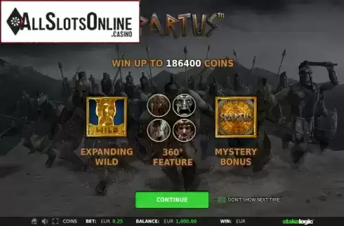 Game features. Spartus from StakeLogic