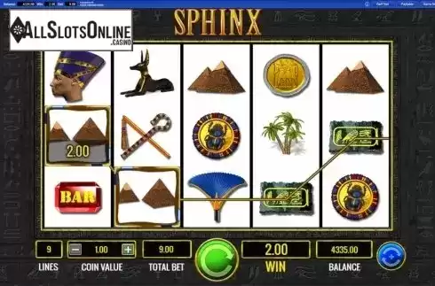 Win Screen 3. Sphinx from IGT