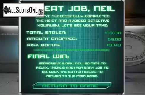 Bonus Game Win. The Job from Nucleus Gaming