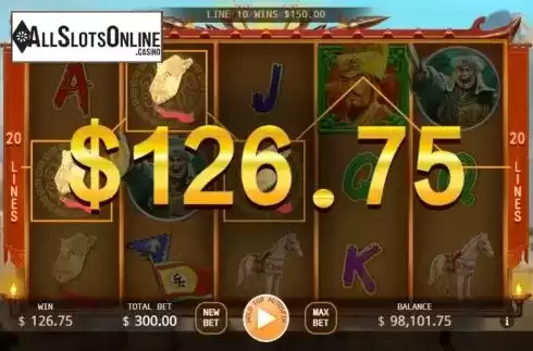 Win screen 3. Yue Fei from KA Gaming