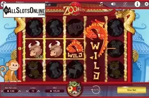 Wild win screen. Zoodiac from Booming Games