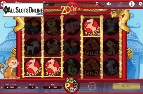 Free spins win screen. Zoodiac from Booming Games