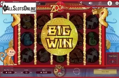 Big win screen. Zoodiac from Booming Games