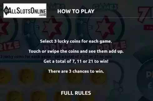 Rules. 7 11 21 from gamevy