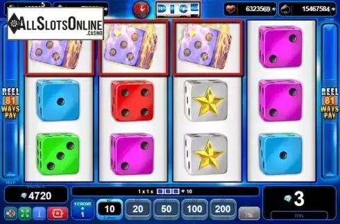 Win screen 1. 81 Dice from EGT