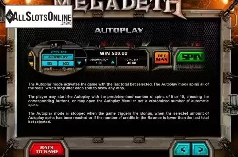 4. Megadeth from Leander Games