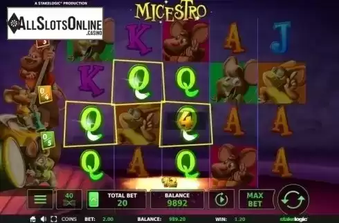 Win Screen. Micestro from StakeLogic