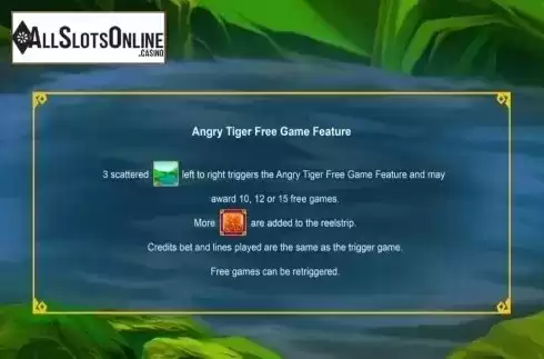 Free Spins. Mr Tiger from August Gaming