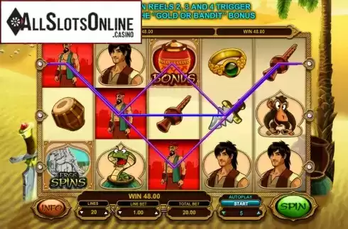 Win Screen 2. AliBaba and the 40 Thieves from Leander Games