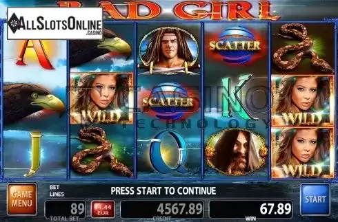 Screen2. Bad Girl from Casino Technology