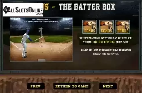 Paytable 2. Baseball from GamePlay