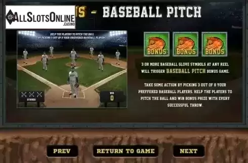 Paytable 3. Baseball from GamePlay