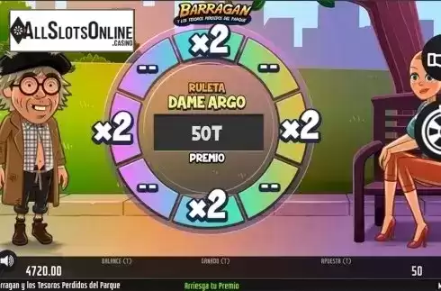 Gamble game screen. Barragan from MGA