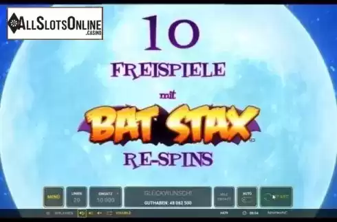 Free Spin Awarded. Bat Stax from Greentube