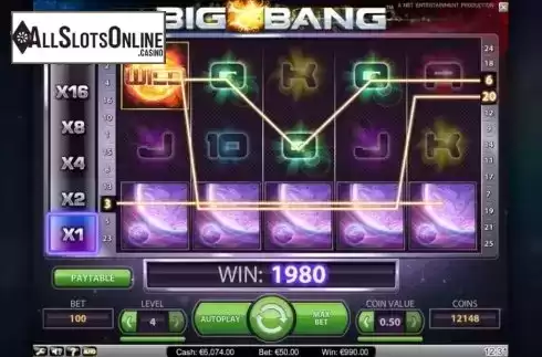 Screen2. Big Bang from NetEnt